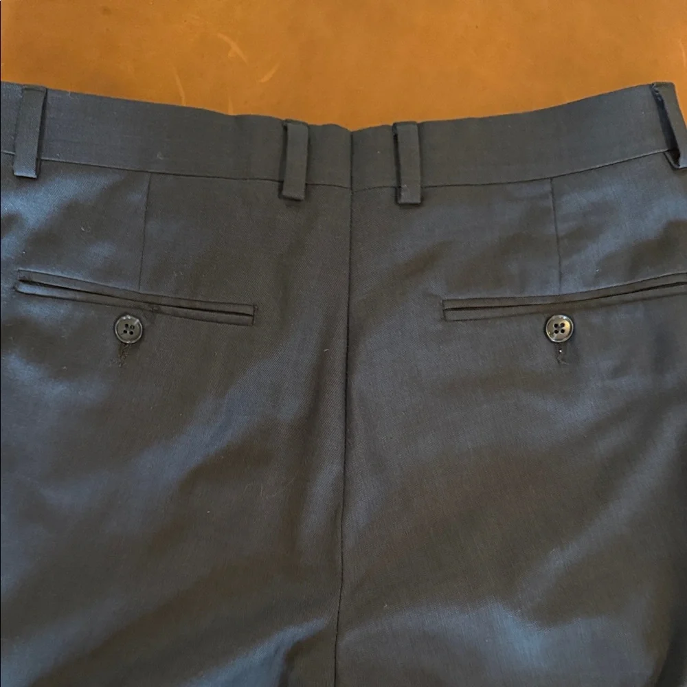 Jos A Bank Wool Navy Blue Staight Dress Pants, size 32/32